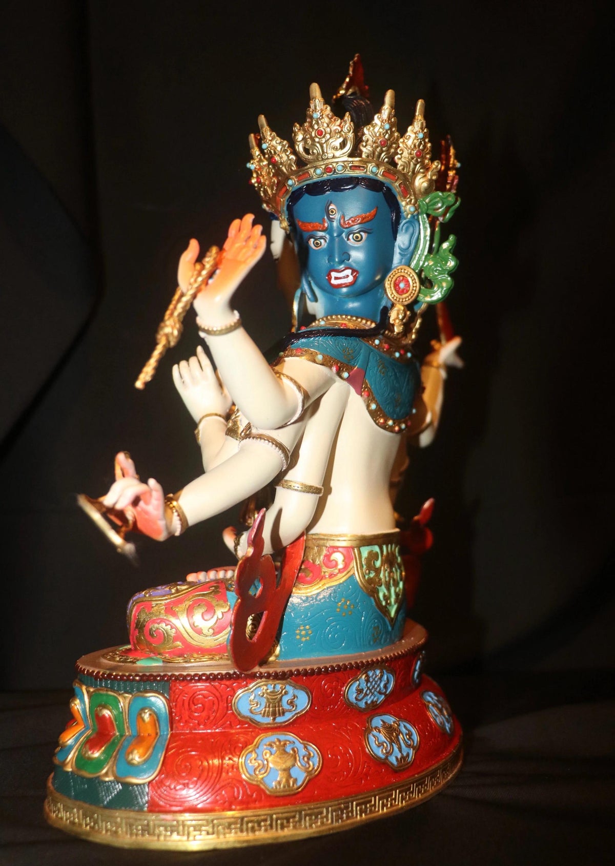 Handcrafted Ushnishavijaya (Namgyalma) Statue – Tibetan Buddhist Long Life Goddess | Copper Buddhist Altar Statue | Meditation Shrine Deco
