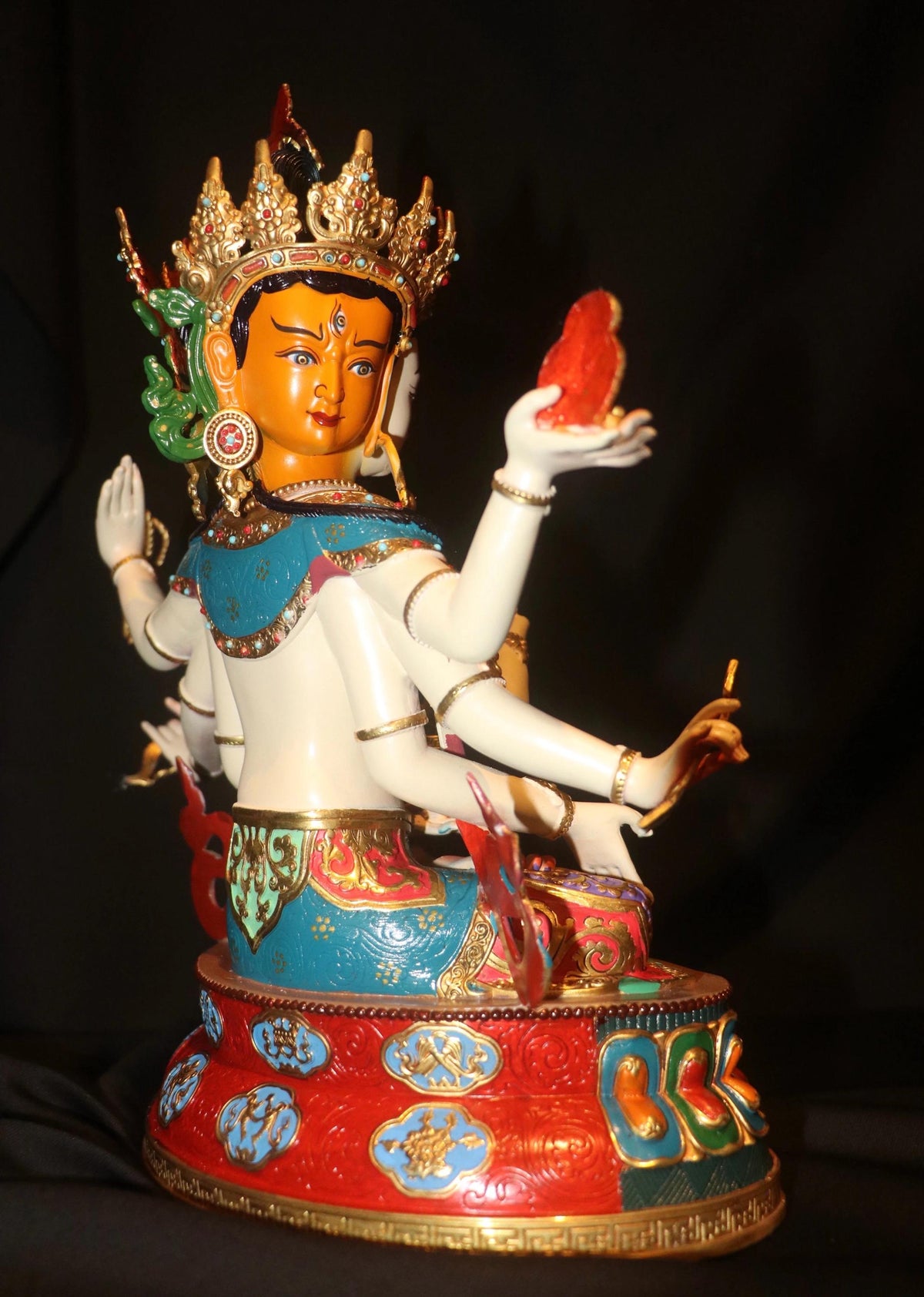 Handcrafted Ushnishavijaya (Namgyalma) Statue – Tibetan Buddhist Long Life Goddess | Copper Buddhist Altar Statue | Meditation Shrine Deco