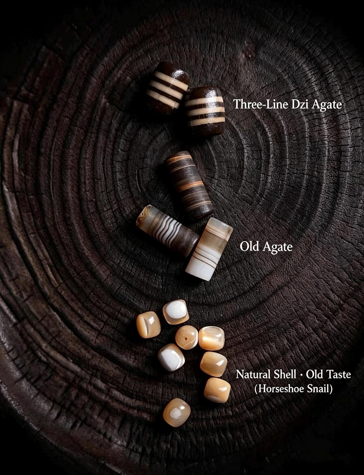Handmade Tibetan-Inspired Weathered Star & Moon Bodhi Root Mala Bracelet – 108 Beads | Hand-Knotted Meditation Prayer Beads