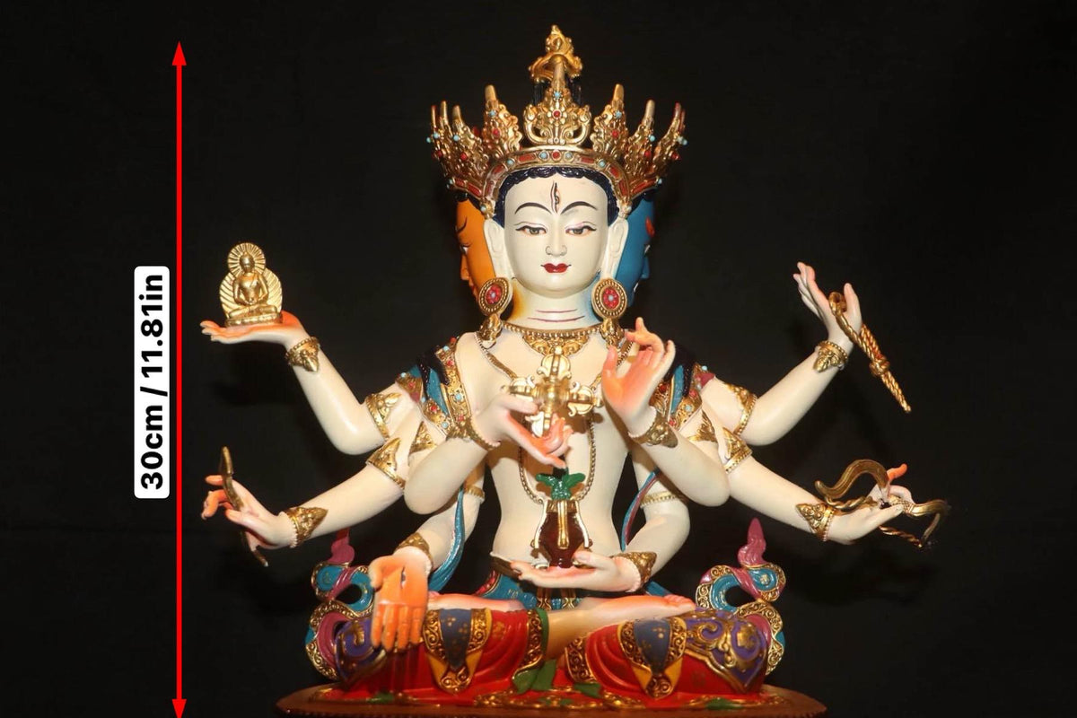 Handcrafted Ushnishavijaya (Namgyalma) Statue – Tibetan Buddhist Long Life Goddess | Copper Buddhist Altar Statue | Meditation Shrine Deco