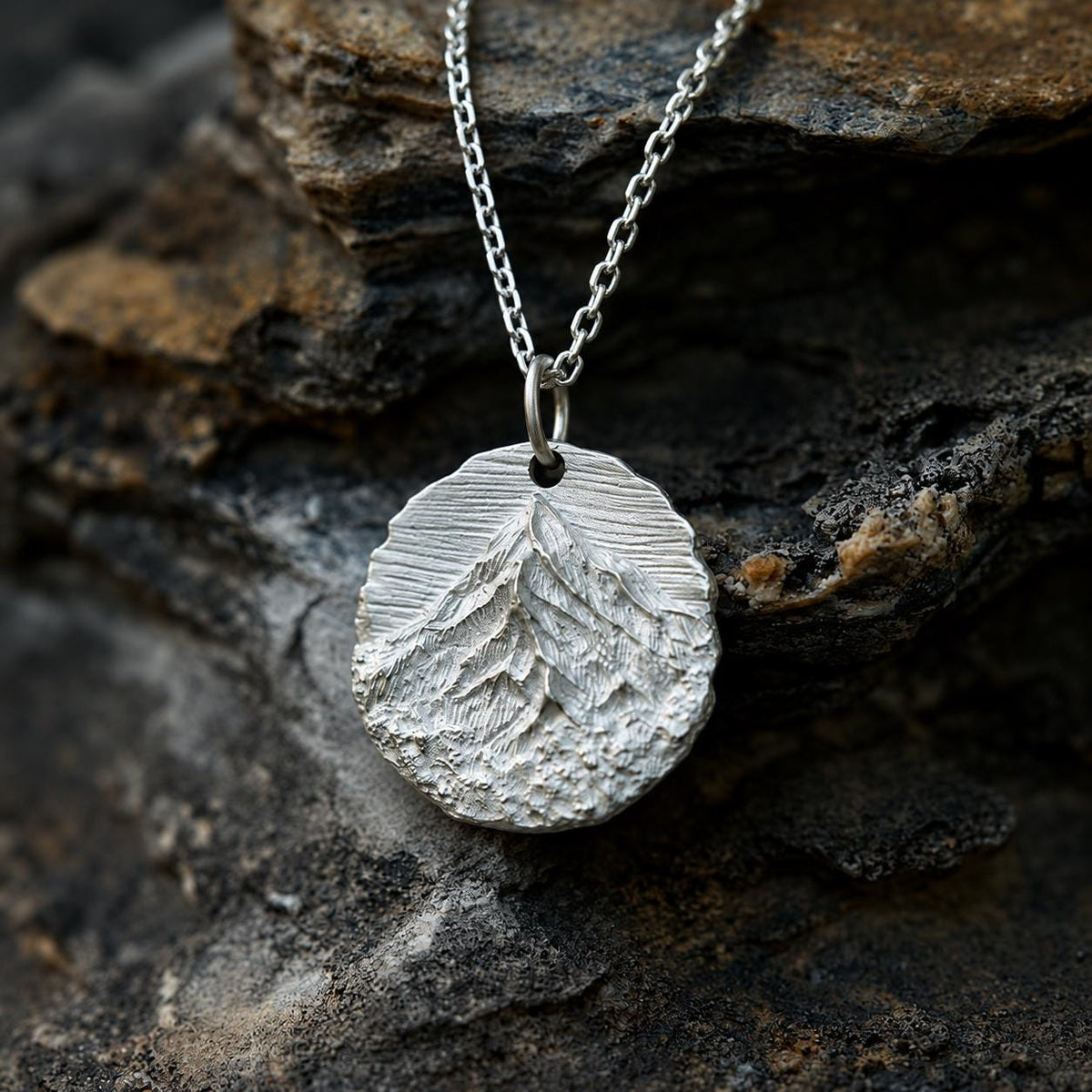 EverestArtStudios Mount Kailash 999 Fine Silver Pendant Necklace, Sacred Mountain, Waxed Cord or S925 Chain