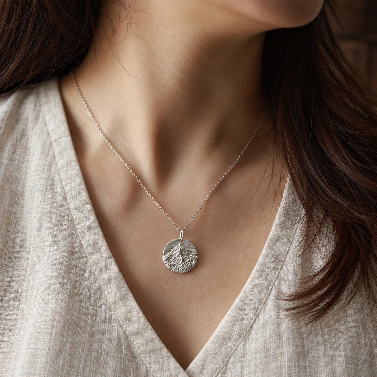 EverestArtStudios Mount Kailash 999 Fine Silver Pendant Necklace, Sacred Mountain, Waxed Cord or S925 Chain