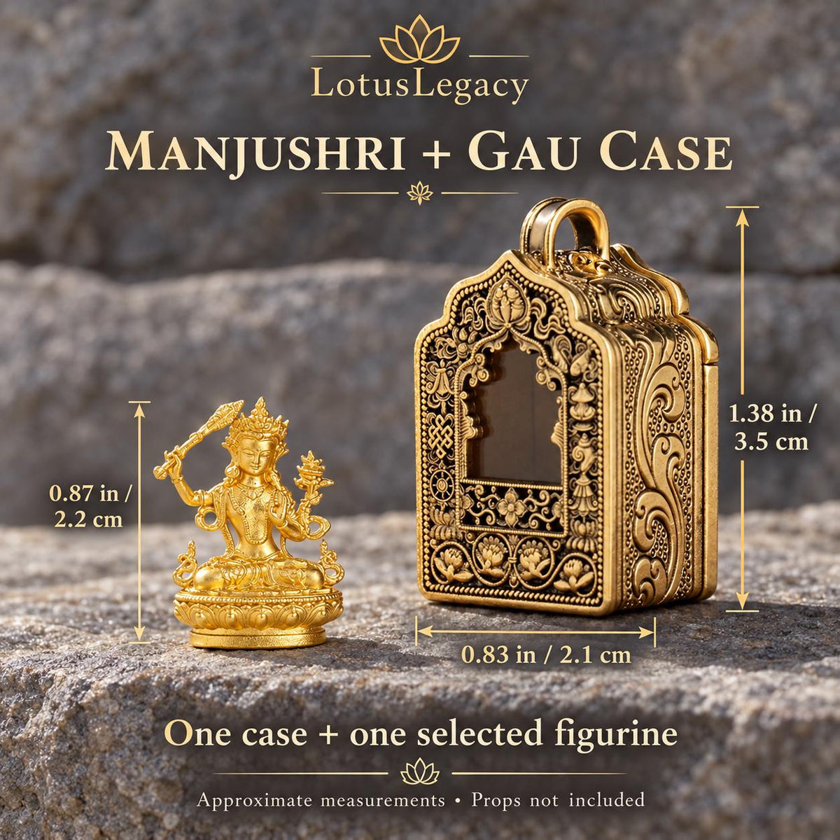 Buddhist Gau Shrine Pendant, Miniature Deity Figure and Ornate Case, 12 Options — image 6