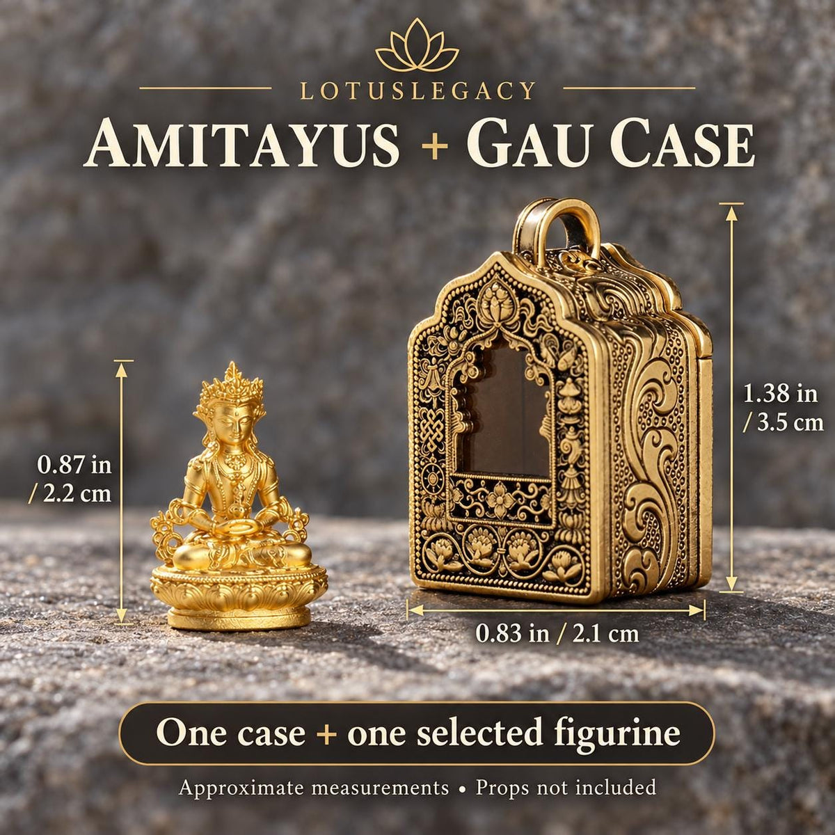 Buddhist Gau Shrine Pendant, Miniature Deity Figure and Ornate Case, 12 Options — image 12