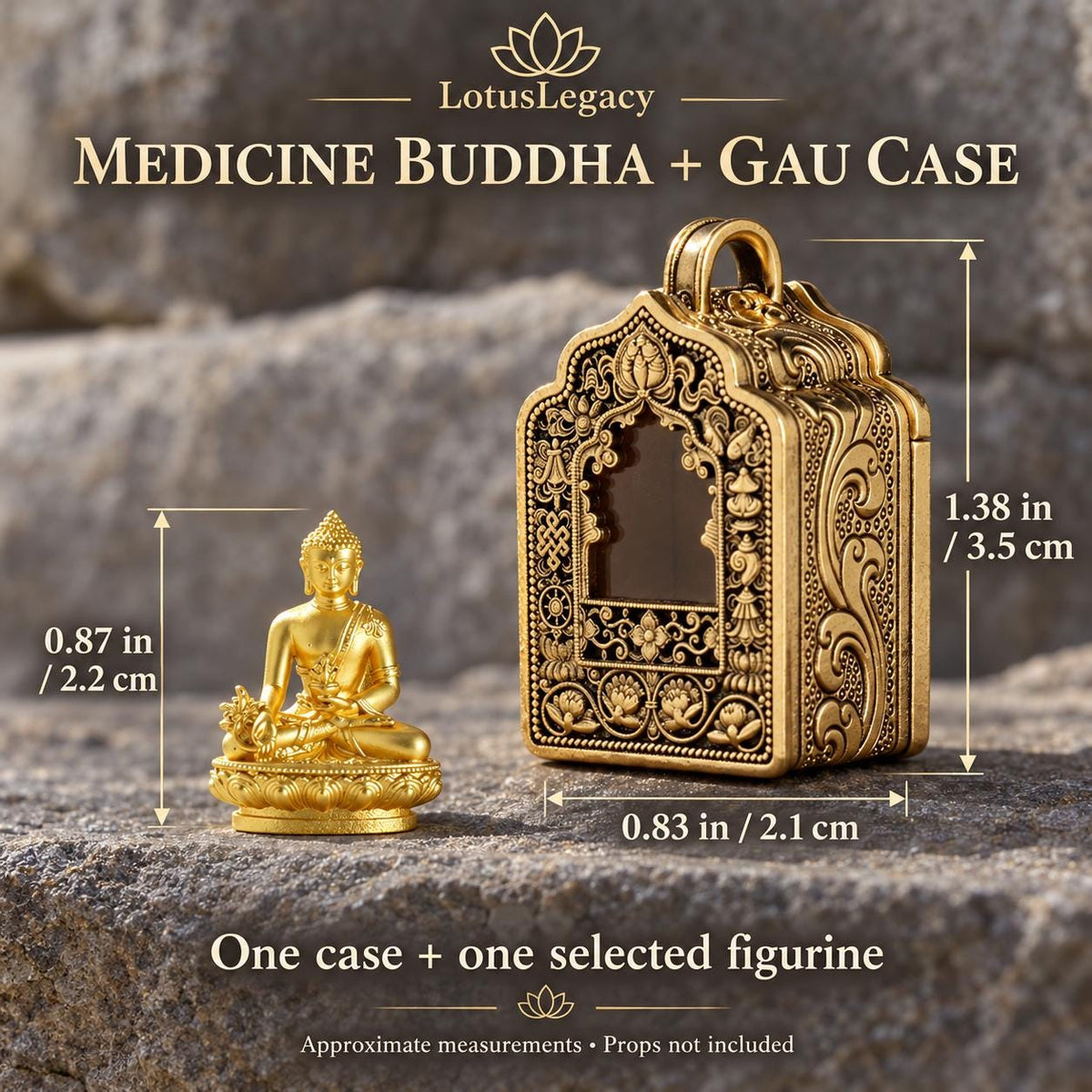 Buddhist Gau Shrine Pendant, Miniature Deity Figure and Ornate Case, 12 Options — image 7