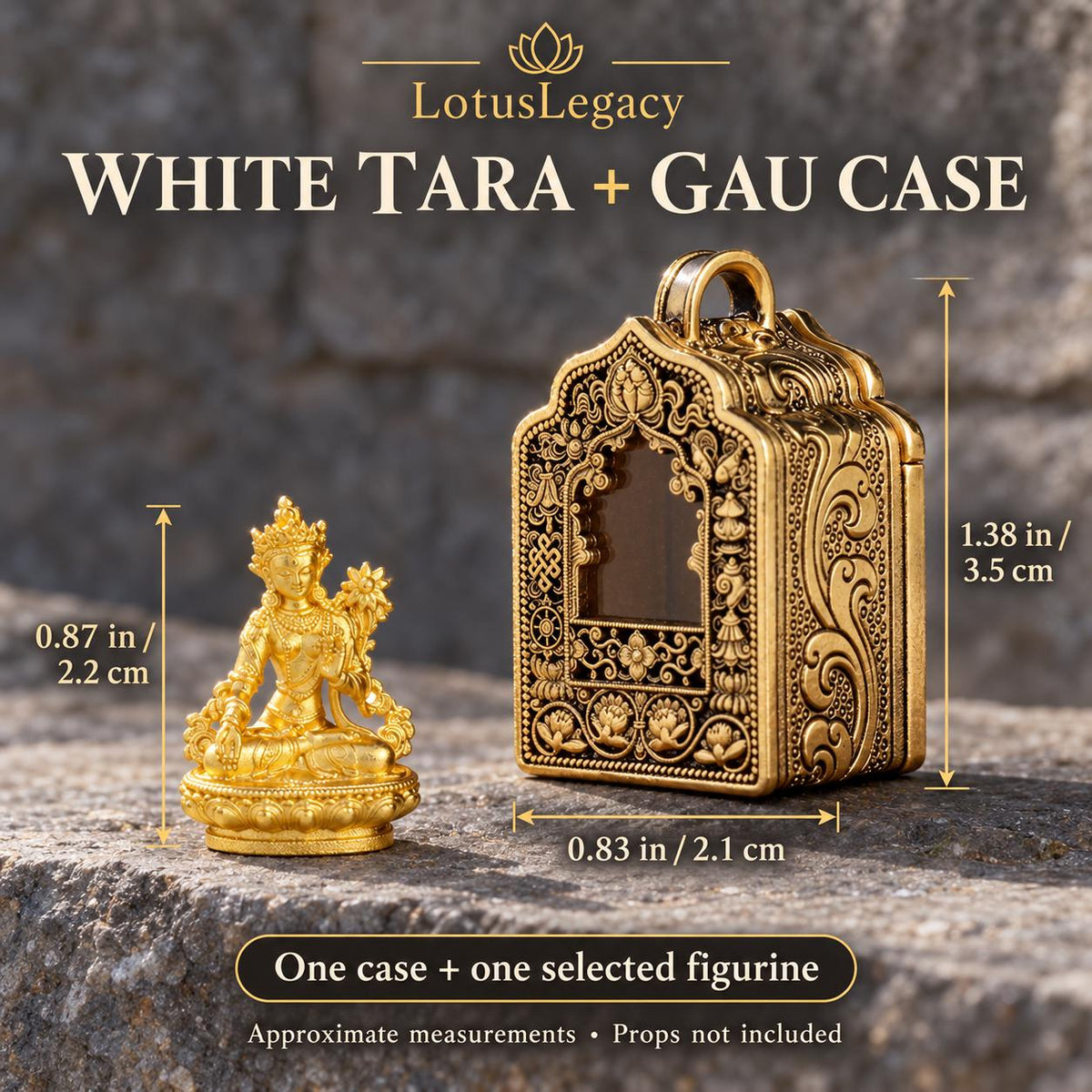 Buddhist Gau Shrine Pendant, Miniature Deity Figure and Ornate Case, 12 Options — image 16