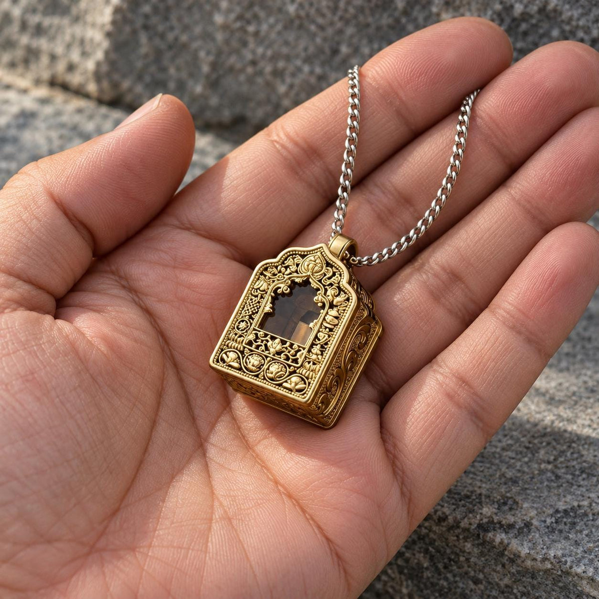 Buddhist Gau Shrine Pendant, Miniature Deity Figure and Ornate Case, 12 Options — image 2
