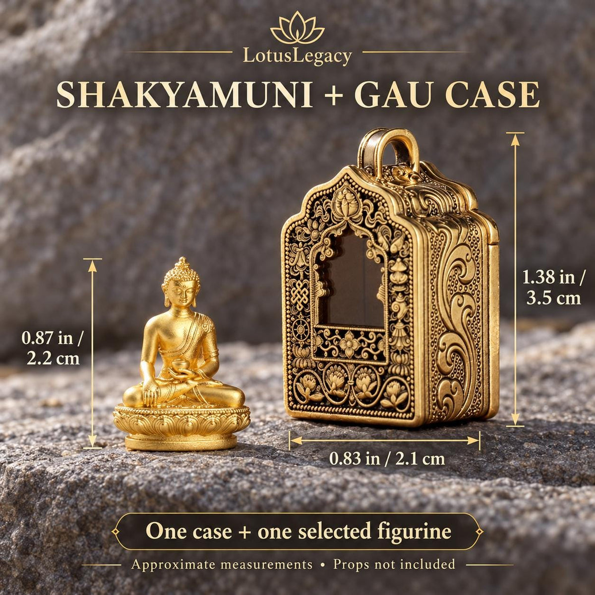 Buddhist Gau Shrine Pendant, Miniature Deity Figure and Ornate Case, 12 Options — image 9