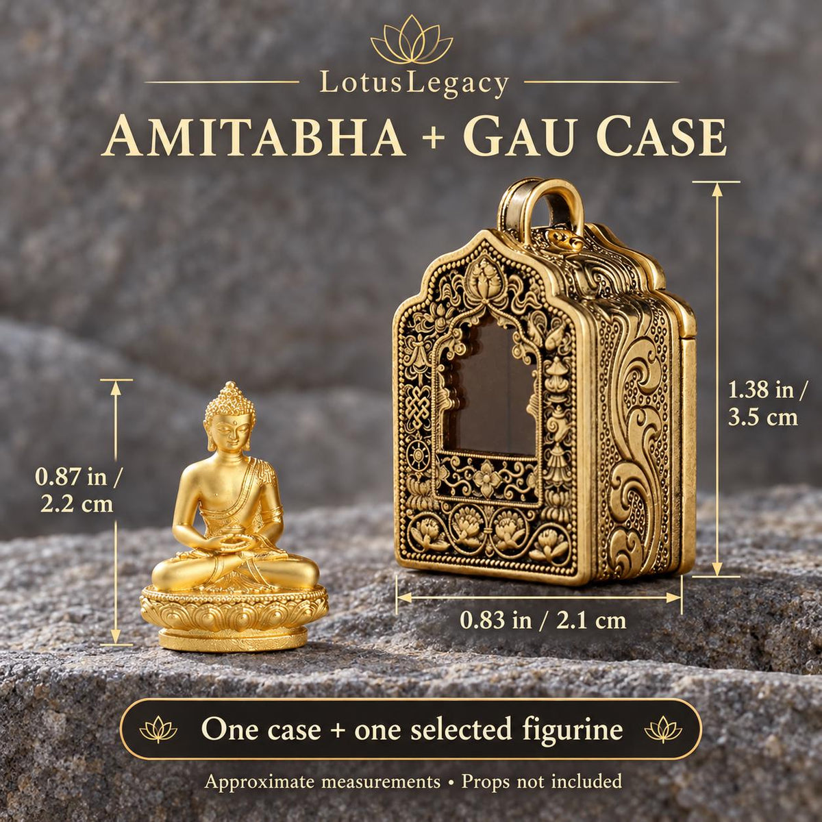 Buddhist Gau Shrine Pendant, Miniature Deity Figure and Ornate Case, 12 Options — image 8