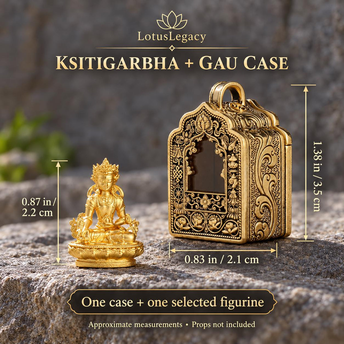 Buddhist Gau Shrine Pendant, Miniature Deity Figure and Ornate Case, 12 Options — image 10