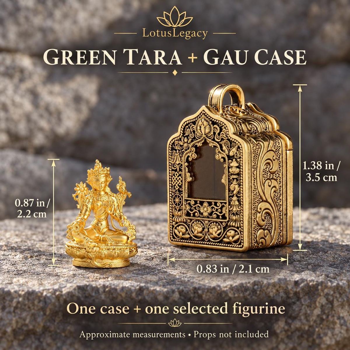 Buddhist Gau Shrine Pendant, Miniature Deity Figure and Ornate Case, 12 Options — image 15