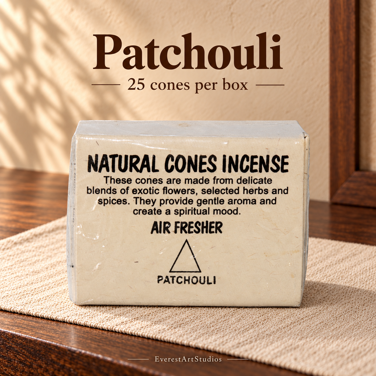 PTSX-TB623329877955-32 | Patchouli | Source-matched incense packaging