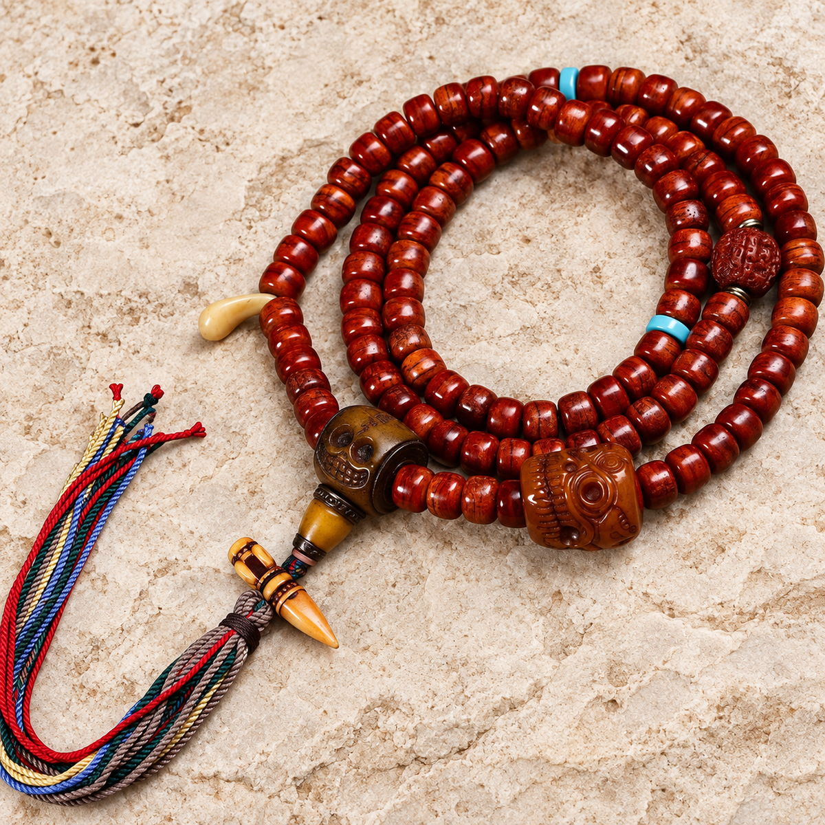Tibetan mala — overall display