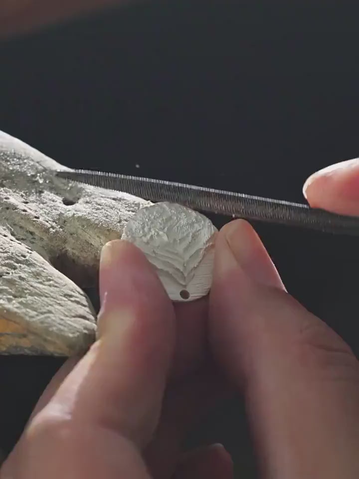 Load video: EverestArtStudios Mount Kailash 999 Fine Silver Pendant Necklace, Sacred Mountain, Waxed Cord or S925 Chain