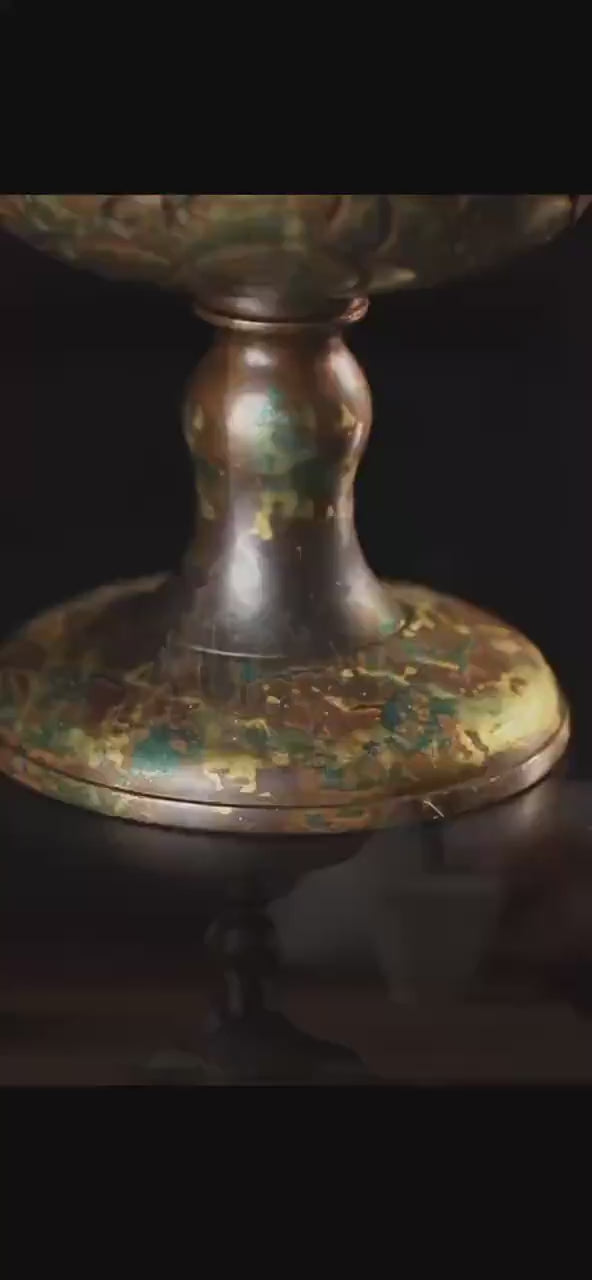 Load video: Bronze Boshan Incense Burner: Traditional Meditation Decor