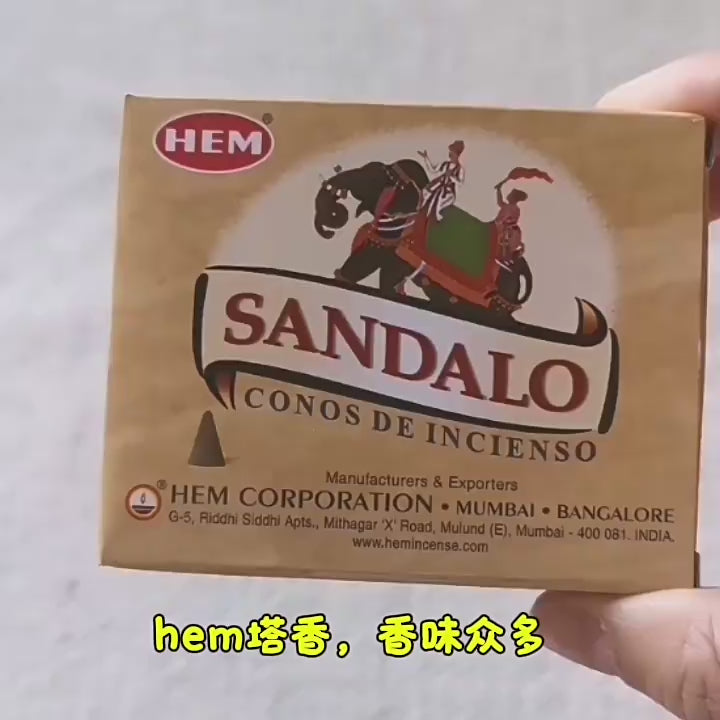 Load video: HEM Incense Cones — 10-Cone Box Fragrance Collection