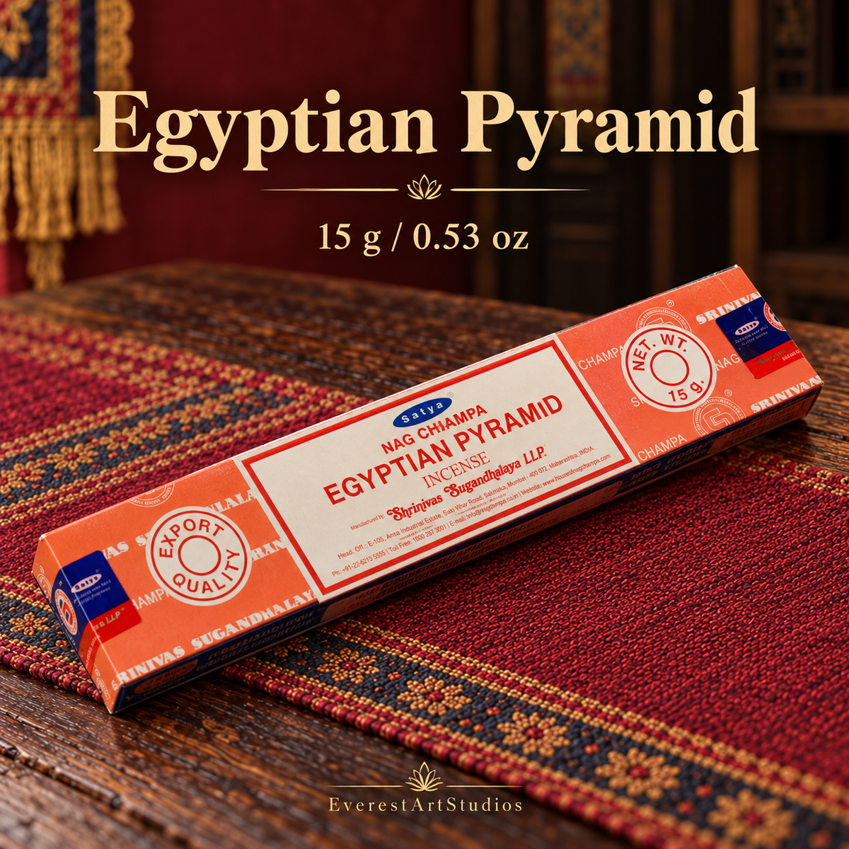 PTSX-TB542925238319-33 | Satya Egyptian Pyramid | Tibetan background