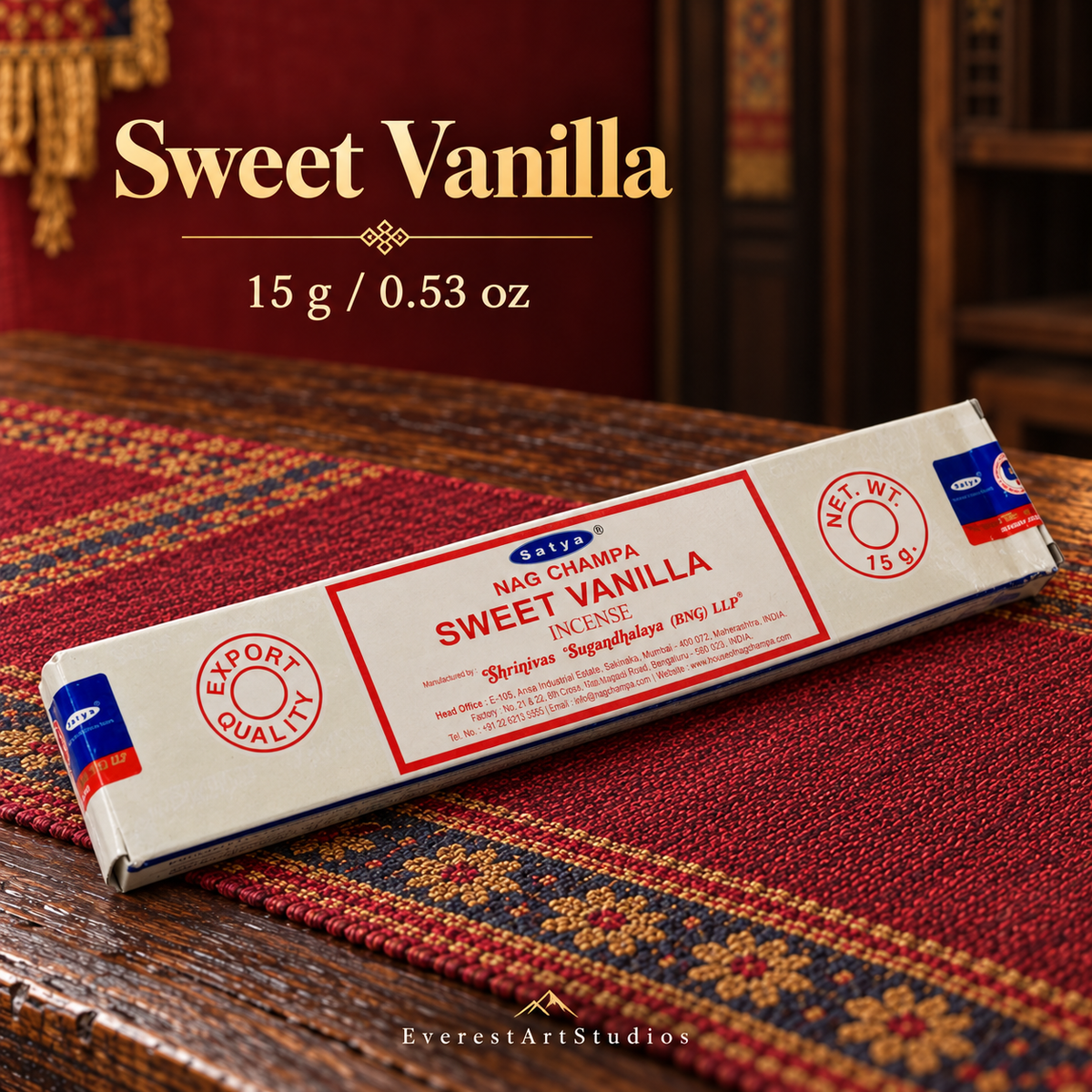 PTSX-TB542925238319-36 | Satya Sweet Vanilla | Tibetan background